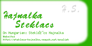 hajnalka steklacs business card